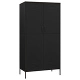 NNEVL Wardrobe Black 90x50x180 cm Steel