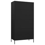 NNEVL Wardrobe Black 90x50x180 cm Steel