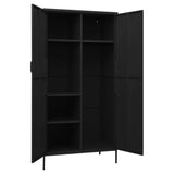 NNEVL Wardrobe Black 90x50x180 cm Steel