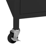 NNEVL Storage Cabinet Black 60x35x49 cm Steel
