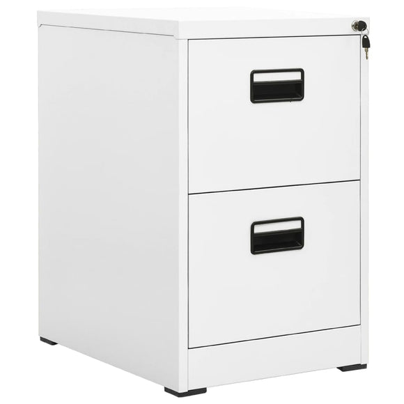 NNEVL Filing Cabinet White 46x62x72.5 cm Steel