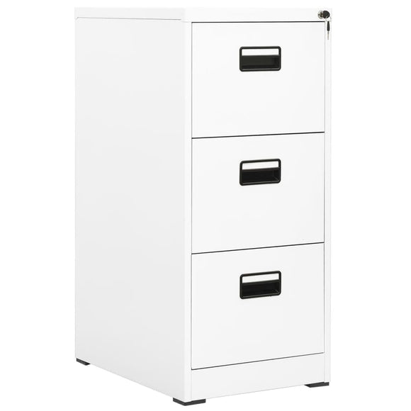 NNEVL Filing Cabinet White 46x62x102.5 cm Steel