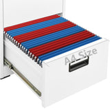 NNEVL Filing Cabinet White 46x62x102.5 cm Steel