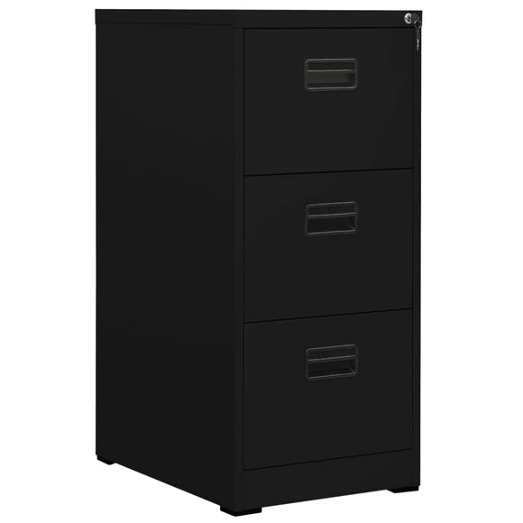 NNEVL Filing Cabinet Black 46x62x102.5 cm Steel