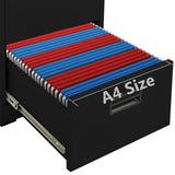 NNEVL Filing Cabinet Black 46x62x102.5 cm Steel
