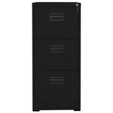 NNEVL Filing Cabinet Black 46x62x102.5 cm Steel