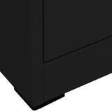 NNEVL Filing Cabinet Black 46x62x102.5 cm Steel