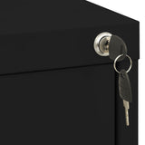 NNEVL Filing Cabinet Black 46x62x102.5 cm Steel