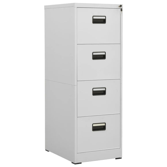 NNEVL Filing Cabinet Light Grey 46x62x133 cm Steel