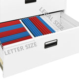 NNEVL Filing Cabinet White 90x46x103 cm Steel