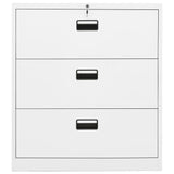 NNEVL Filing Cabinet White 90x46x103 cm Steel