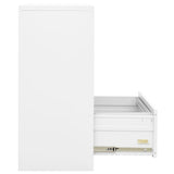 NNEVL Filing Cabinet White 90x46x103 cm Steel