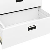 NNEVL Filing Cabinet White 90x46x103 cm Steel