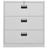 NNEVL Filing Cabinet Light Grey 90x46x103 cm Steel