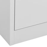 NNEVL Filing Cabinet Light Grey 90x46x103 cm Steel