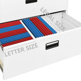 NNEVL Filing Cabinet White 90x46x164 cm Steel