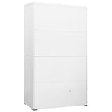 NNEVL Filing Cabinet White 90x46x164 cm Steel