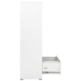 NNEVL Filing Cabinet White 90x46x164 cm Steel