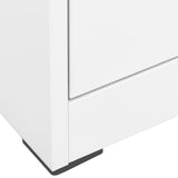 NNEVL Filing Cabinet White 90x46x164 cm Steel