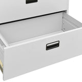 NNEVL Filing Cabinet Light Grey 90x46x164 cm Steel