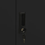 NNEVL Office Cabinet Black 90x40x102 cm Steel