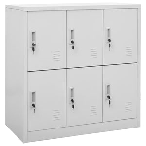 NNEVL Locker Cabinet Light Grey 90x45x92.5 cm Steel