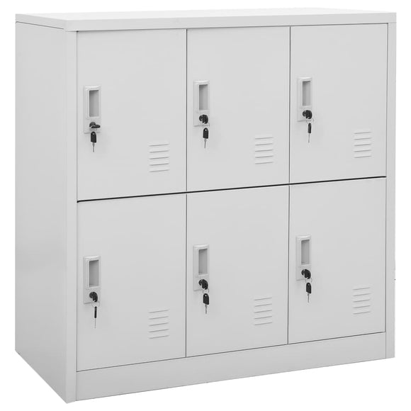 NNEVL Locker Cabinet Light Grey 90x45x92.5 cm Steel