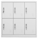 NNEVL Locker Cabinet Light Grey 90x45x92.5 cm Steel