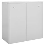 NNEVL Locker Cabinet Light Grey 90x45x92.5 cm Steel