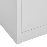 NNEVL Locker Cabinet Light Grey 90x45x92.5 cm Steel