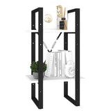 NNEVL 2-Tier Book Cabinet White 40x30x70 cm Chipboard