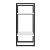 NNEVL 2-Tier Book Cabinet White 40x30x70 cm Chipboard