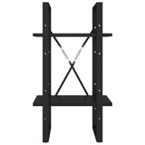 NNEVL 2-Tier Book Cabinet Black 40x30x70 cm Chipboard
