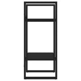 NNEVL 2-Tier Book Cabinet Black 40x30x70 cm Chipboard