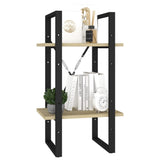 NNEVL 2-Tier Book Cabinet Sonoma Oak 40x30x70 cm Chipboard
