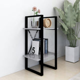 NNEVL 2-Tier Book Cabinet Concrete Grey 40x30x70 cm Chipboard