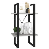 NNEVL 2-Tier Book Cabinet Concrete Grey 40x30x70 cm Chipboard