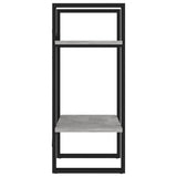 NNEVL 2-Tier Book Cabinet Concrete Grey 40x30x70 cm Chipboard