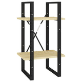 NNEVL 2-Tier Book Cabinet 40x30x70 cm Solid Pine Wood