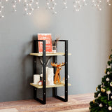 NNEVL 2-Tier Book Cabinet 40x30x70 cm Solid Pine Wood
