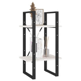 NNEVL 2-Tier Book Cabinet White 40x30x70 cm Solid Pine Wood