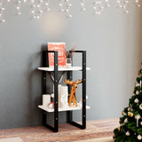 NNEVL 2-Tier Book Cabinet White 40x30x70 cm Solid Pine Wood