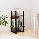 NNEVL 2-Tier Book Cabinet Brown 40x30x70 cm Solid Pine Wood