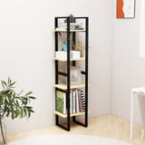 NNEVL 4-Tier Book Cabinet 40x30x140 cm Solid Pine Wood