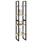 NNEVL 4-Tier Book Cabinet 40x30x140 cm Solid Pine Wood