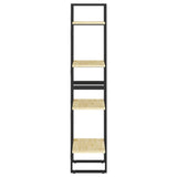 NNEVL 4-Tier Book Cabinet 40x30x140 cm Solid Pine Wood