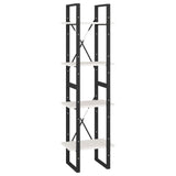 NNEVL 4-Tier Book Cabinet White 40x30x140 cm Solid Pine Wood