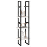 NNEVL 4-Tier Book Cabinet White 40x30x140 cm Solid Pine Wood