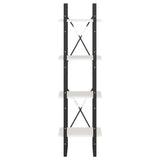 NNEVL 4-Tier Book Cabinet White 40x30x140 cm Solid Pine Wood