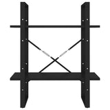 NNEVL 2-Tier Book Cabinet Black 60x30x70 cm Chipboard